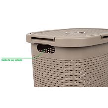 Mind Reader 60-Liter Laundry Basket with Cutout Handles