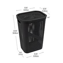 Mind Reader 60 Liter Laundry Hamper Set of 2 Black
