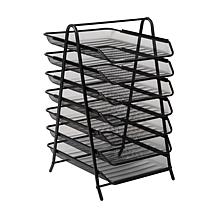 Mind Reader 7-Tier Paper Tray Desktop Organizer File Storage Metal