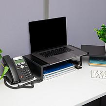 Mind Reader Adjustable 2-Tier Dual Monitor Riser, Black