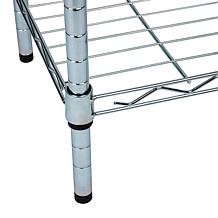 Mind Reader Adjustable 4-Tier Industrial Shelving Storage Rack, Silver