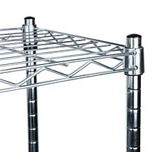 Mind Reader Adjustable 4-Tier Industrial Shelving Storage Rack, Silver