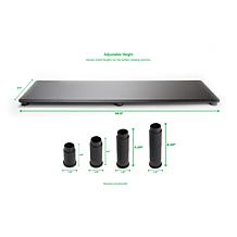 Mind Reader Adjustable Dual Monitor Stand w/ 2 Storage Drawers, Black