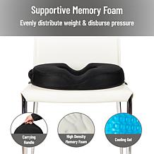 Mind Reader Air Cloud Gel Donut Pillow Seat Cushion with Cooling Core