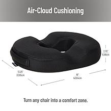 Mind Reader Air Cloud Gel Donut Pillow Seat Cushion with Cooling Core
