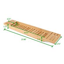 Mind Reader Bamboo Bathtub Caddy Tray Organizer
