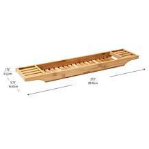 Mind Reader Bamboo Bathtub Caddy Tray Organizer