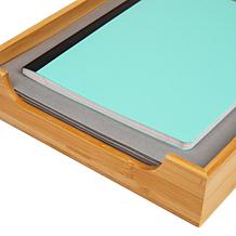 Mind Reader Bamboo Paper Tray Desktop Organizer