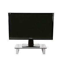 Mind Reader Clear Glass Desktop Monitor Stand Riser