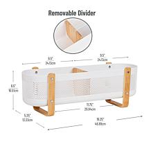 Mind Reader Divided Storage Basket with Legs