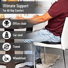 Mind Reader Donut Pillow Seat Cushion with Air Cloud Technology Black