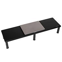 Mind Reader Large Adjustable Dual Monitor Stand Black