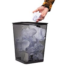 Mind Reader Mesh Trash Can Waste Paper Basket Square Metal Set of 4