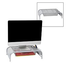 Mind Reader Metal Mesh Monitor Stand and Desk Organizer 2-pack