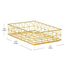 Mind Reader Modern Document Organizer Desktop Organizer Metal Gold
