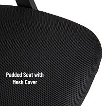 Mind Reader Office Chair with Wheels Height Adjustable Black