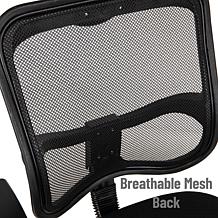 Mind Reader Office Chair with Wheels Height Adjustable Black