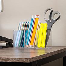 Mind Reader Pen and Accessories Holder Acrylic Set of 3 Clear