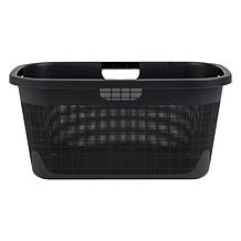 Mind Reader Plastic 40L Laundry Basket Clothes Hamper Black