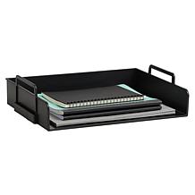 Mind Reader Plastic Stackable Paper Tray 4 Pieces Black