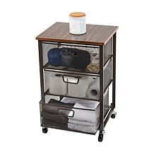 Mind Reader Rolling Storage Cart with 3 Drawers