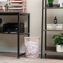 Mind Reader Round Metal Garbage Waste Basket