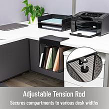 Mind Reader Slide-On Under Desk File Organizer Steel Storage