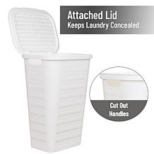 Mind Reader Slim Tapered Laundry Hamper with Ventilation