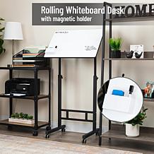 Mind Reader Standing Whiteboard Desk with Adjustable Height