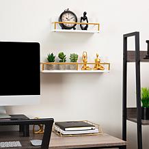 Mind Reader Wall Mounted Floating Shelves Organizers Set of 2