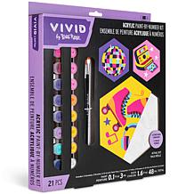 Mini Paint by Number Hexagon Shape Retro 70s 3-Pack