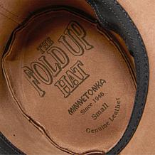 Minnetonka Leather Fold Up Reinforced Brim Hat