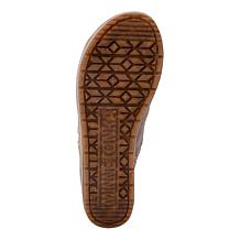Minnetonka® Paislee Whipstitch Suede Wedge Slide Sandal