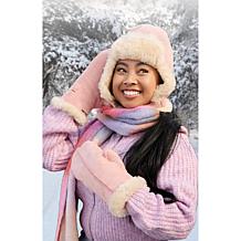 Minnetonka Water Resistant Suede & Sheepskin Bomber Hat