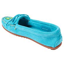 Minnetonka Ziigwan Hand-Beaded Suede Moccasin