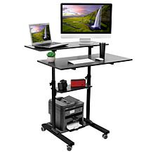 Mount-It! Height Adjustable Rolling Stand Up Desk
