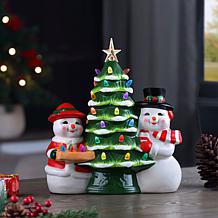 Mr. Christmas 12" Mr. & Mrs. Snowman Nostalgic Tree