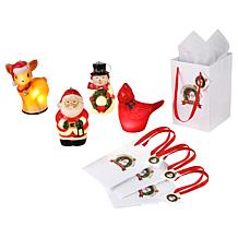 Mr. Christmas Blow Mold Lit Christmas Character Tree Ornaments
