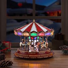 Mr. Christmas Marquee Deluxe Carousel with LED Lights