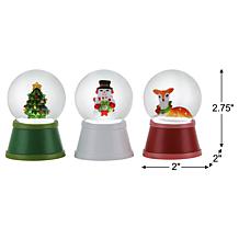 Mr. Christmas Set of 3 Nostalgic LED Snow Globes