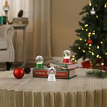 Mr. Christmas Set of 3 Nostalgic LED Snow Globes