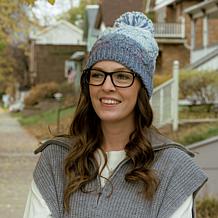 Muk Luks Women's Colorblock Stripe Cable Beanie