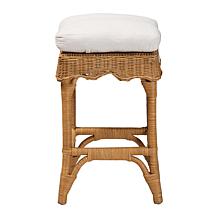 Muy Natural Rattan Counter Stool with Cushion