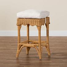 Muy Natural Rattan Counter Stool with Cushion
