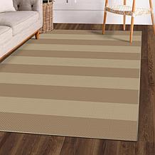 My Magic Carpet 5'x7' Jute Anika Striped Washable Rug