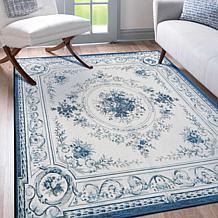 My Magic Carpet Aubusson Washable Area Rug 5'x7'