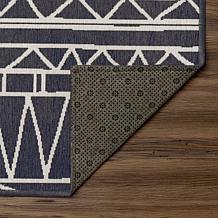 My Magic Carpet Chelsea Tribal Aztec Dark Grey Washable Area Rug 5'x7'