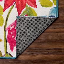 My Magic Carpet Floral Bloom Multicolor Washable Area Rug 3'x5'