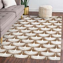 My Magic Carpet Genevieve Gorder Collection Flock Camel 5'x7' Rug