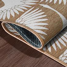 My Magic Carpet Genevieve Gorder Collection Flock Camel 5'x7' Rug